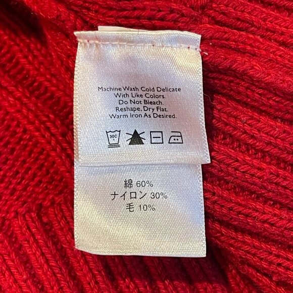 Eddie Bauer Cable Knit Cardigan Sweater Women's Size Medium Full Zip Cotton Wool - Picture 9 of 14